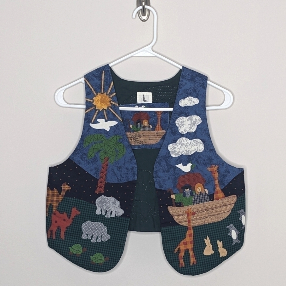 Handmade Noah's Arc Quilted Vest L 10